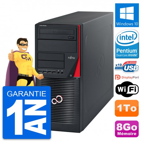 PC Tour Fujitsu Celsius W530 MT Pentium G3220 RAM 8Go Disque 1To Windows 10 Wifi