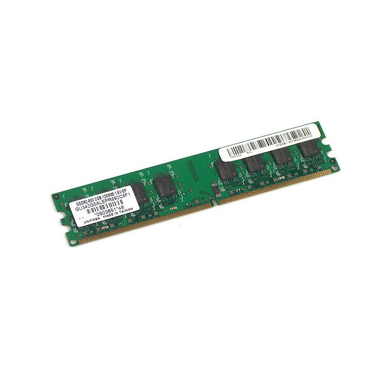 1Go Ram Barrette Mémoire UNIFOSA DDR2 PC2-6400U 800Mhz GU341G0ALEPR6B2C6CE  CL6 - MonsieurCyberMan