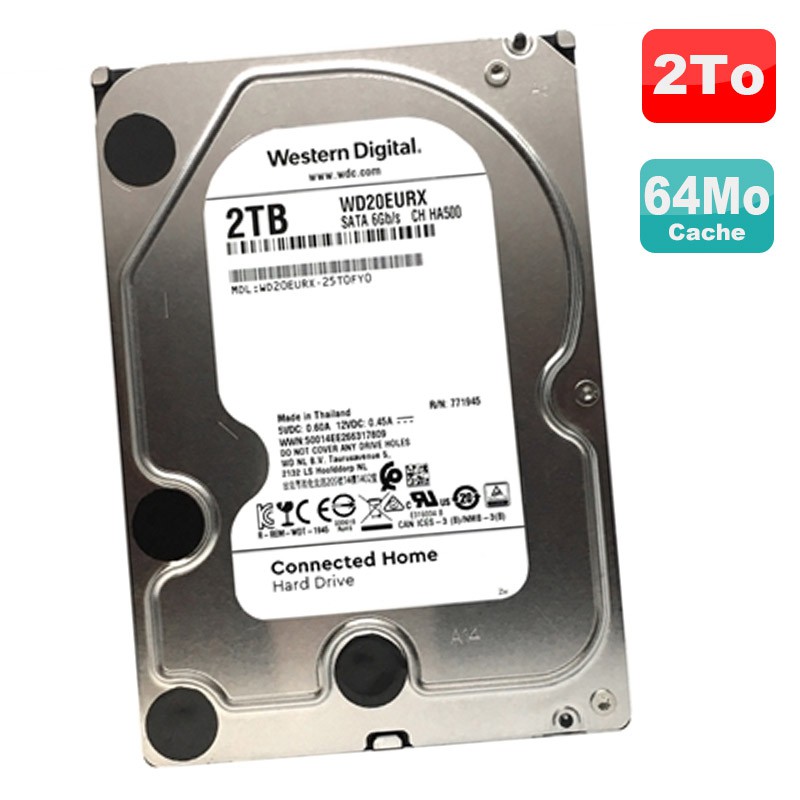 Disque Dur 2To SATA III 3.5 Western Digital Connected Home