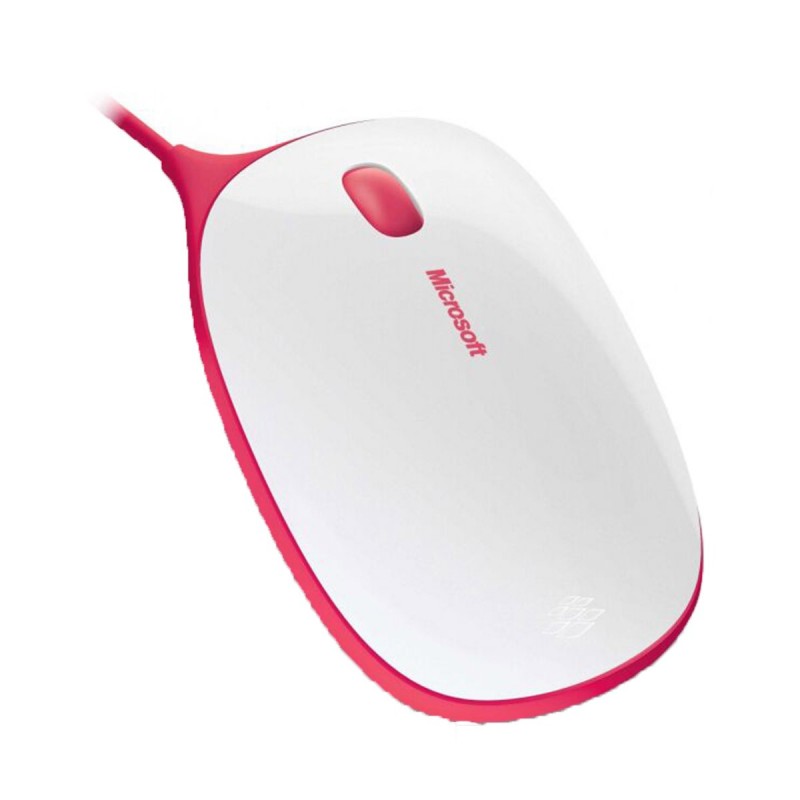 Souris Filaire PC USB Microsoft T2J-00002 1000-DPI Rouge Blanc