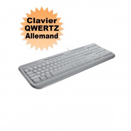 Clavier PC Microsoft Wired 600 QWERTZ Allemand Deutsch USB Touches grise NEUF