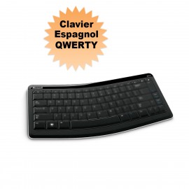 Clavier PC Microsoft Bluetooth Mobile 5000 QWERTY Espagnol Touches Noir NEUF