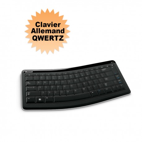 Clavier PC Microsoft Bluetooth Mobile 5000 QWERTZ Allemand Touche Noir NEUF