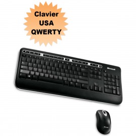 Clavier Souris sans fil Microsoft Wireless Media Desktop 1000 QWERTY USA NEUF