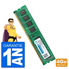 4Go RAM DDR3 PC3-12800 HYPERTEC A7398800-HY QR71639 DIMM 1600Mhz 1Rx8 PC Bureau