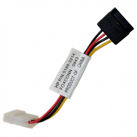Câble Adaptateur HP 5188-3214 Molex IDE 4-Pin Mâle vers SATA