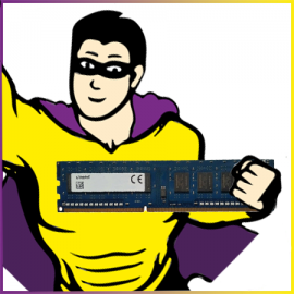 4Go RAM DDR3L PC3L-12800U Kingston 9995402-143.A00G DIMM 1600Mhz 1Rx8 PC Bureau