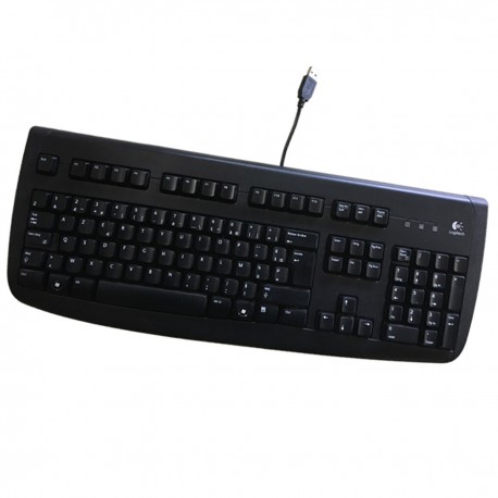 Clavier PC AZERTY Logitech Deluxe 250 Y-UT76 820-000288 Noir 105 Touches