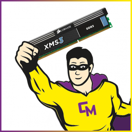 4Go RAM Corsair XMS3 CMX8GX3M2A1600C9 DDR3 PC3-12800 1600Mhz 240-Pin 1.65v CL9