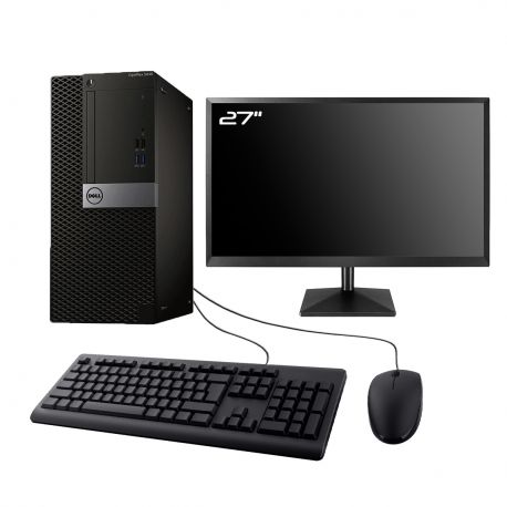 PC Dell OptiPlex 5040 MT Ecran 27" intel I7-6700 RAM 32Go SSD 120Go W10 Wifi