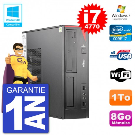 PC Fujitsu Esprimo E520 DT i7-4770 RAM 8Go Disque 1To Graveur DVD Wifi W7
