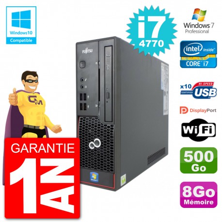PC Fujitsu Esprimo C720 SFF i7-4770 RAM 8Go Disque 500Go Graveur DVD Wifi W7