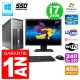 PC HP 6300 MT Ecran 22" Core i7-2600 RAM 4Go SSD 240Go Graveur DVD Wifi W7