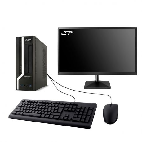 PC Acer Veriton X2631G SFF Ecran 27" Intel I5-4570 RAM 8Go SSD 480Go W10 Wifi