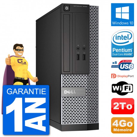 PC Dell Optiplex 3020 SFF G3220 RAM 4Go Disque Dur 2To Windows 10 Wifi