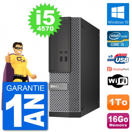 PC Dell Optiplex 3020 SFF i5-4570 RAM 16Go Disque Dur 1To Windows 10 Wifi
