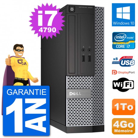 PC Dell Optiplex 3020 SFF i7-4790 RAM 4Go Disque Dur 1To Windows 10 Wifi