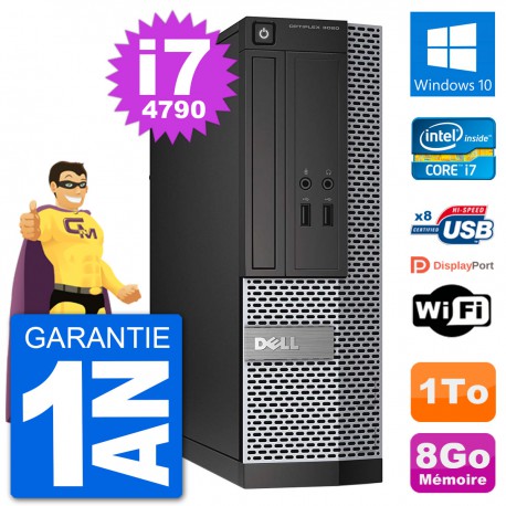 PC Dell Optiplex 3020 SFF i7-4790 RAM 8Go Disque Dur 1To Windows 10 Wifi