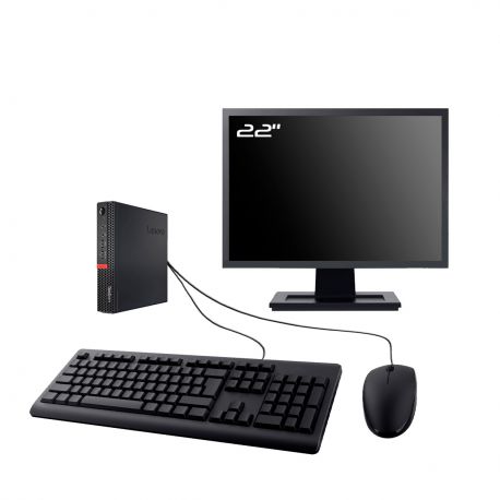 PC Lenovo M910q Tiny Ecran 22" Intel I5-6500T RAM 8Go SDD 240Go W11 Wifi