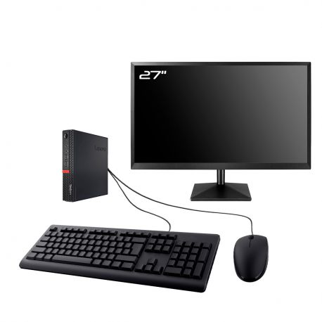 PC Lenovo M910q Tiny Ecran 27" Intel I5-6500T RAM 16Go SSD 2To W11 Wifi