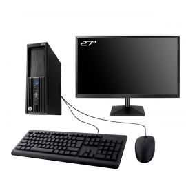 PC HP WorkStation Z230 SFF Ecran 27" Intel I3-4130 RAM 16Go SSD 2To W11 Wifi