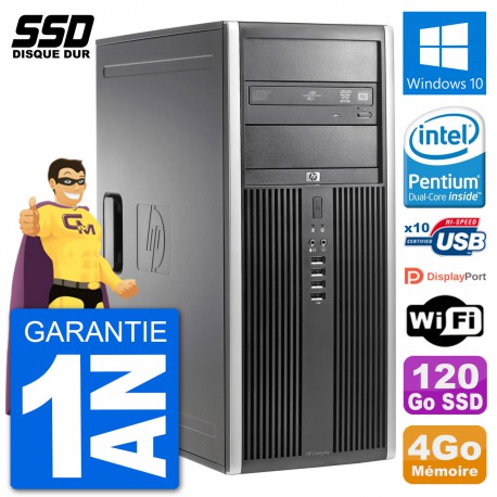 PC Tour HP 8200 Intel G630 RAM 4Go SSD 120Go Windows 10 Wifi