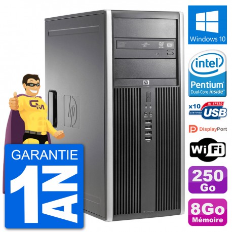 PC Tour HP 8200 Intel G630 RAM 8Go Disque Dur 250Go Windows 10 Wifi