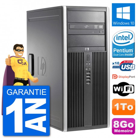 PC Tour HP 8200 Intel G630 RAM 8Go Disque Dur 1To Windows 10 Wifi