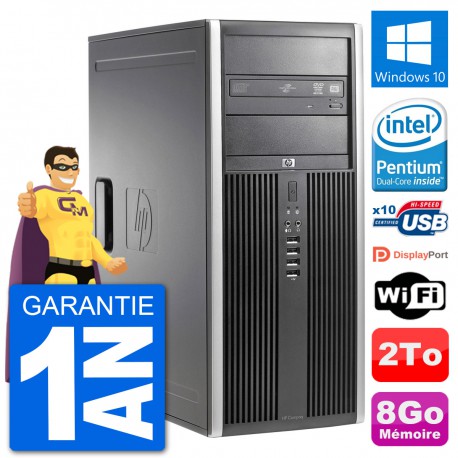 PC Tour HP 8200 Intel G630 RAM 8Go Disque Dur 2To Windows 10 Wifi