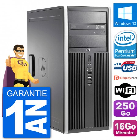 PC Tour HP 8200 Intel G630 RAM 16Go Disque Dur 250Go Windows 10 Wifi