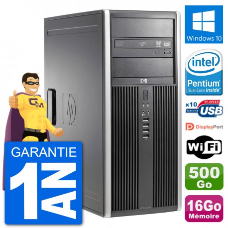PC Tour HP 8200 Intel G630 RAM 16Go Disque Dur 500Go Windows 10 Wifi