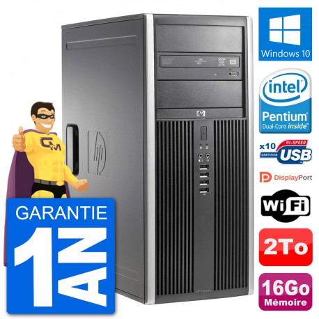 PC Tour HP 8200 Intel G630 RAM 16Go Disque Dur 2To Windows 10 Wifi