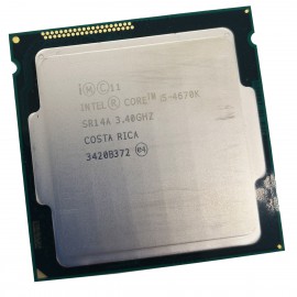 Processeur CPU Intel 4 Core I5-4670K SR1QJ 3.40Ghz FC-LGA 1150 6Mo 5GT/s Haswell