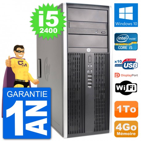 PC Tour HP 8200 Intel Core i5-2400 RAM 4Go Disque Dur 1To Windows 10 Wifi