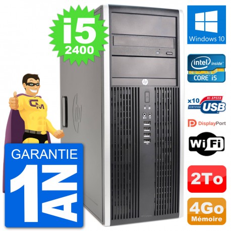 PC Tour HP 8200 Intel Core i5-2400 RAM 4Go Disque Dur 2To Windows 10 Wifi
