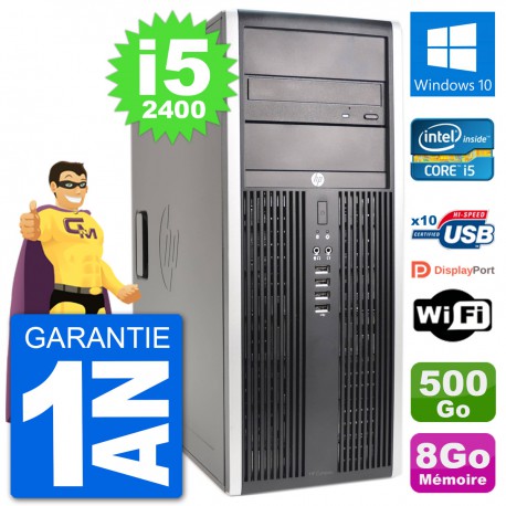 PC Tour HP 8200 Intel Core i5-2400 RAM 8Go Disque Dur 500Go Windows 10 Wifi