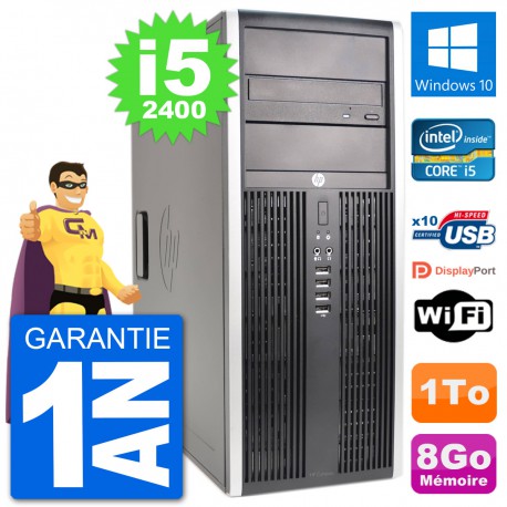 PC Tour HP 8200 Intel Core i5-2400 RAM 8Go Disque Dur 1To Windows 10 Wifi