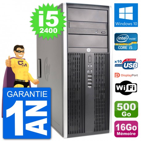 PC Tour HP 8200 Intel Core i5-2400 RAM 16Go Disque Dur 500Go Windows 10 Wifi