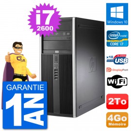 PC Tour HP 8200 Intel Core i7-2600 RAM 4Go Disque Dur 2To Windows 10 Wifi