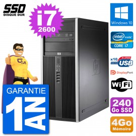 PC Tour HP 8200 Intel Core i7-2600 RAM 4Go SSD 240Go Windows 10 Wifi