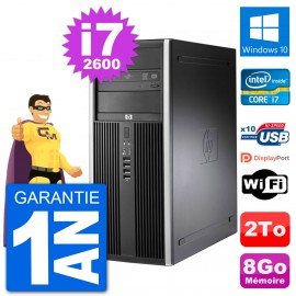 PC Tour HP 8200 Intel Core i7-2600 RAM 8Go Disque Dur 2To Windows 10 Wifi