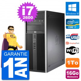 PC Tour HP 8200 Intel Core i7-2600 RAM 16Go Disque Dur 1To Windows 10 Wifi
