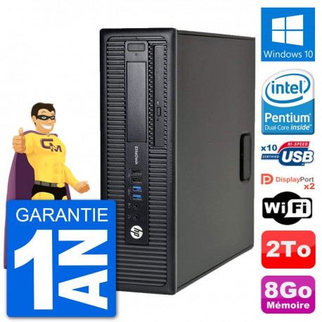 PC HP EliteDesk 800 G1 Intel G3220 RAM 8Go Disque Dur 2To Windows 10 Wifi