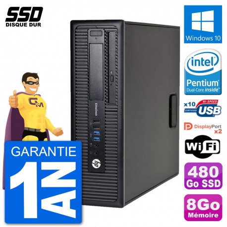 PC HP EliteDesk 800 G1 Intel G3220 RAM 8Go SSD 480Go Windows 10 Wifi