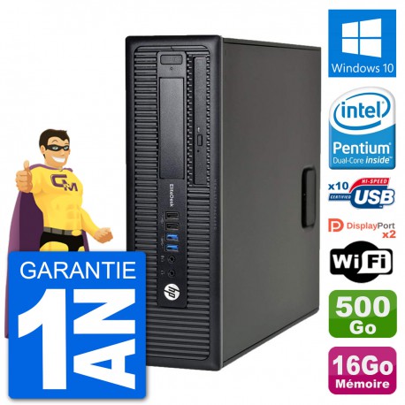 PC HP EliteDesk 800 G1 Intel G3220 RAM 16Go Disque Dur 500Go Windows 10 Wifi
