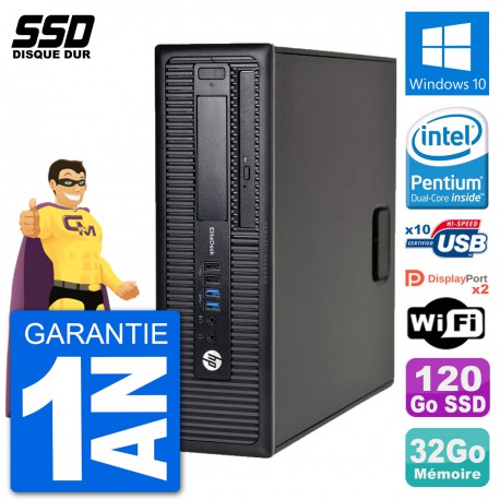 PC HP EliteDesk 800 G1 Intel G3220 RAM 32Go SSD 120Go Windows 10 Wifi