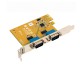 Carte Adaptateur PCI-E Sunix SER6437A Dual Ports Série RS-232 DB-9M
