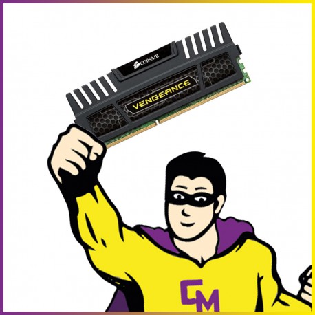 4Go RAM DDR3 Corsair VENGEANCE CMZ16GX3M4A1600C9 DIMM PC3-12800U 1600Mhz CL9