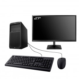 PC HP Z2 G4 Gaming Ecran 27" RTX 3050 Intel I7-8700 RAM 32Go SSD 960Go W11 Wifi