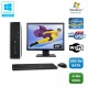 Lot PC HP Elite 8100 SFF Intel Core i5 3.2GHz 4Go 250Go Graveur WIFI W7 Ecran 22